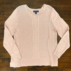 Karen Scott Pink Cable knit Sweater Large